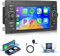 Podofo 2+64G Android 13 Car Stereo for Ford Fiesta Transit Focus Kuga C-Max Galaxy Mondeo with Wireless CarPlay/Android Auto 7 inch Touch Screen Car Audio with Bluetooth FM/RDS WiFi GPS