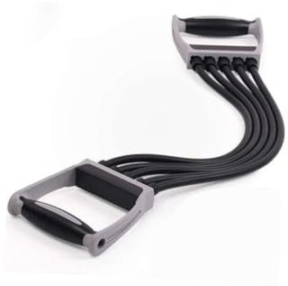 Gogogmee Verstellbarer Fitness Expander Mit Zugkraft Fitness Rope Elastischer Brusttrainer Für Krafttraining Arm Schultertraining Mit Ergonomischem Griff Und Langlebigem Latex