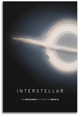 LUEXUHEY Interstellar Filmposter auf Leinwand, Wandkunstdrucke für Wohnzimmer, Schlafzimmer, moderne Heimdekoration, Geschenk, 50 x 75 cm, ungerahmter Stil