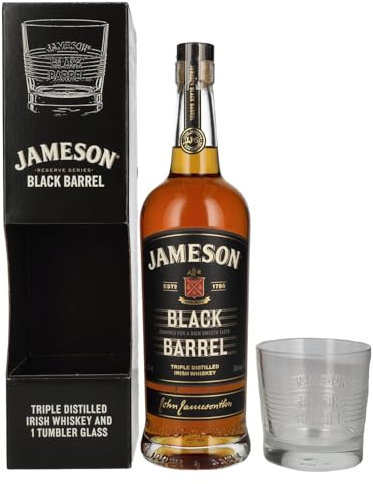 Jameson BLACK BARREL Triple Distilled Irish Whiskey 40% Vol. 0,7l in Giftbox with Tumbler