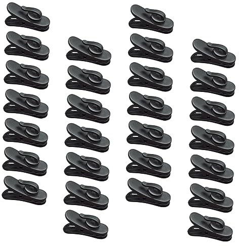 GAROZATION 100stücke Kabel-organizer Für Kopfhörer Plastikklemmen Mit Drehbarem Clip Schwarz Zur Befestigung An Kleidung Und Oberflächen Geeignet Für Gängigen Kopfhörerkabel
