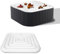 Aufblasbare Whirlpool Abdeckung, Thermoabdeckung für Whirlpools, 140cm Quadrat, Winddicht Regendichtem Schneebedeckter Isolierter Whirlpools Deckel, Whirlpoolzubehör für Pools