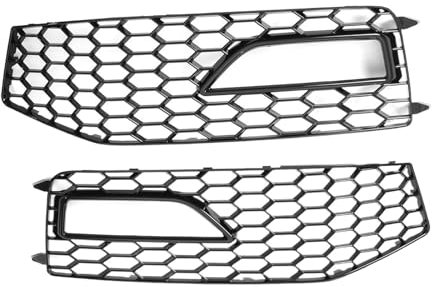 Neu 2 STÜCKE A4 B8.5 Auto Front Nebelscheinwerfer Kühlergrill Nebelscheinwerfer Lampe Stoßstange Mesh Grille Grill Kompatibel for Audi A4 B8.5 S4 2013 2014 2015