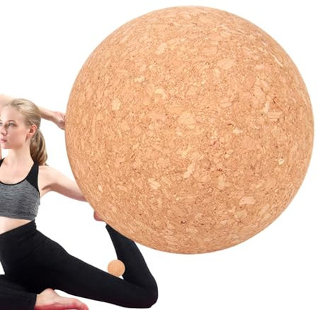 Massage Ball Natural Set Cork Ball, Fascia Ball for Trigger Zones, Fascia Ball, Plantar , Tension Back, Shoulder, Yoga Massage Ball for Gym