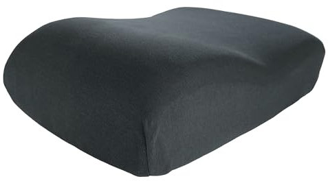 Edda Lux Bezug passend für Tempur Reisekissen, 25 x 31 x 10/7 cm, formbeständiger Jersey Kissenbezug für Nackenkissen, aus 100% Baumwolle für Kopfkissen, in Anthrazit