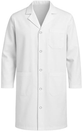 4AS Unisex White Lab Coat – Professional Long Sleeve Laboratory Doctor’s Coat for Adults - Durable & Easy-Care Lab Coat for Medical, Warehouse and Scientific Use (White - 4XL)