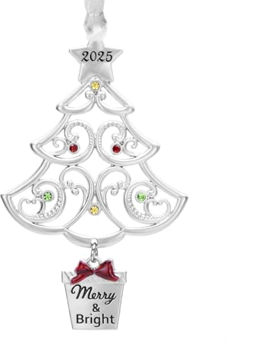 LARAINE Christmas Tree Ornaments – 2025 Decorative Hanging Pendant of Car Charm Holiday Keepsake Gift Home Decor (Christmas Tree (2025))