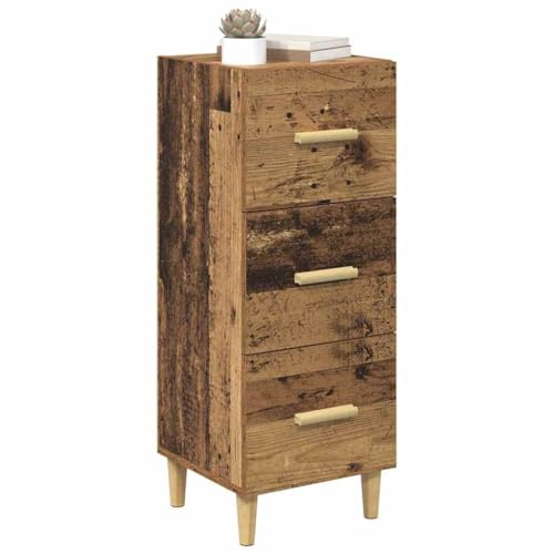 vidaXL Sideboard Old wood 34.5 x 34 x 90 cm Engineered wood, Living Room, Rectangular Sideboard, Modern Storage Unit, Engineered Wood Cabinet, Stylish Household Organizer, Compact Design
