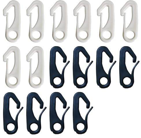 Nylon Fahnenmastklammer Karabiner 16 Stück – Hochleistungs Karabinerhaken für Fahnenmast, robust und wetterbeständig, Snap Clips für Flaggenmast Zubehör, einfaches Befestigen der Fahne am Ma