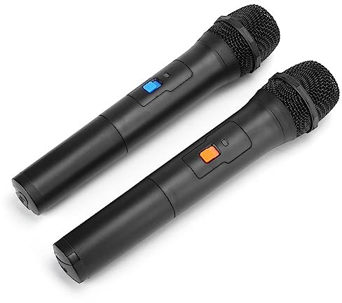 Fockety Microphone sans Fil VHF Universel pour karaoké Plug and Play, Micro Portable 2 en 1 pour Performances en Direct, Réception de Signal Stable à 50 M pour Réunions et Fêtes, Matériau ABS Noir