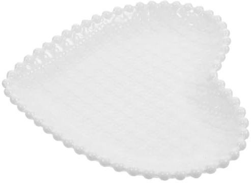 Garneck Assiette Forme de Cœur en Céramique Plate Multifonction pour Fruits et Déjeuner, Vaisselle Décorative pour Repas Familiaux la Maison Réutilisable