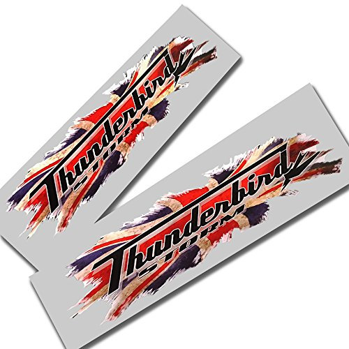 Britisches Motorrad Thunderbird Storm Union Flagge Design Grafik Aufkleber x 2