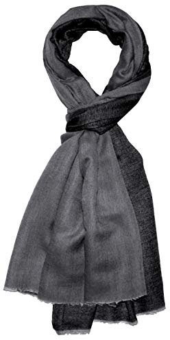 Lorenzo Cana Herrenschal schwarz grau Wendeschal Schaltuch 100% Kaschmir Kaschmirschal Kaschmirtuch eleganter Gewebter Männerschal Zweifarbig 783761177
