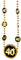 Udo Schmidt GmbH & Co Kette 40 Schwarz/Gold zum 40.Geburtstag Dekoration Party Geschenk Halskette
