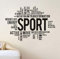 xlei Wandaufkleber Sport Gym Worte Wandtattoo Vinyl Aufkleber Fitness Wasserdichte Wandaufkleber Kunst Design Aufkleber Für Wohnzimmer Decor84X58Cm
