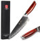 YARENH Cuchillos de Cocina Profesionales 20 cm - Cuchillo de Acero de japoneses Damasco & Mango de Madera Dalbergia,Cuchillo de Chef Profesional KTF-Serie
