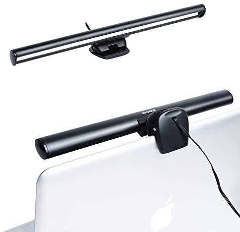 Koostone Luz de monitor, barra de luz de pantalla, lámpara de trabajo LED de lectura electrónica, 3 modos de color, barra de luz de 10 brillo, lámpara de monitor alimentada por USB