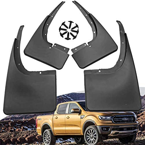 MNBX für Ford Ranger 2011-2019 Auto SchmutzfäNger Spritzschutz KotflüGel KotflüGel Kein Bohren Erforderlich Vordere Heck Auto Fender Styling (4Pcs)