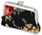 SCSpecial Porte-monnaie en toile avec fermoir à fermeture pour femme Motif floral, Noir , Taille unique, Vintage