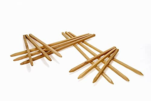 Kantholz aus Akazie - Vierkant Holzpfahl Holz Profil Pfosten gesägt und einseitig angespitzt (HxB: 3x3 cm L: 120 cm)