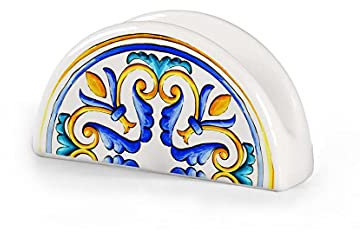 GICOS IMPORT EXPORT SRL Porta tovaglioli portatovaglioli in Ceramica Cucina Bar Ristorante 13 * 7 cm Decoro Terra d'amuri TAW-817618