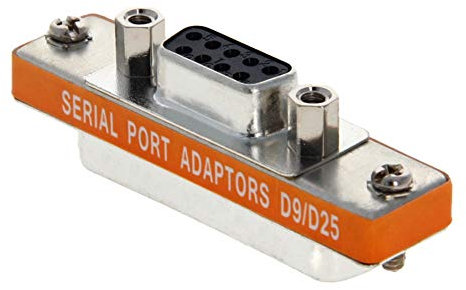 Aicosineg VGA Gender Changer 9 Pin DB25 Stecker auf DB9 Buchse 2-Reihen Mini Gender Changer Kupplung Adapter Stecker für serielle Anwendungen Schwarz 1 Stück