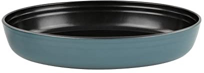 Vitrinor Fontaine ovale en verre bleu avec anti-adhérent 35 x 24 x 6 (3 L) pièce adaptée au four, au congélateur et au micro-ondes.