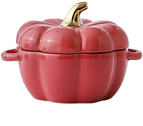 OnePine 450ml Zuppiera Zucca in Ceramica, Creativo Carino Ciotola di Riso, Ciotole in Porcellana per Cereali, Insalata, Dessert, Pasta, Zuppe