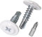 SKIR'CO Lot de 50 vis autoforeuses peintes 4,2 x 16 mm, tête de réglage modifiée Phillips Vis à tôle Tête gaufrée (50, Blanc Pur RAL 9010)