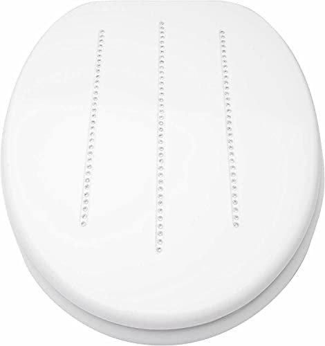 Solid MDF Universal 18 White Diamante Toilet Seat Range Novelty Glitzy Sparkle Bathroom Easy Clean with Fixtures