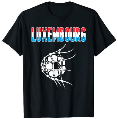 Luxemburg Soccer Fans Trikot Luxemburgischer Fußball im Netz T-Shirt