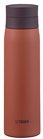 Tiger MCY-K050 Slim Lightweight Flask Bottle 500ml Mouth Certified Antibacterial Vacuum Insulated Double Wall Stainless Steel Orange Sun Orange