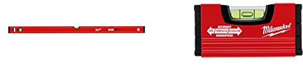 Milwaukee 4932459093 100 cm/40-Inch Redstick Slim Level - Red/Black & Minibox Level