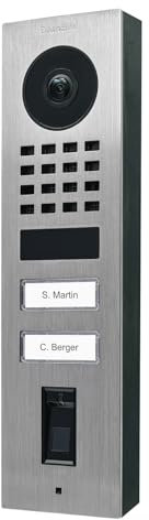 DoorBird D1102FV Fingerprint 50 Aufputz IP Video Türstation für 2 Einheiten | Video-Türsprechanlage mit 2 Ruftasten, Fingerabdruckleser, WLAN, Bluetooth, HD-Video, Bewegungssensor, in Edelstahl V4A