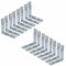 SUL Bright Zinc Plated Corner Braces Brackets Plates, Joint Right Angle Bracket 90 Degree Corner Fastener for Wood Furniture Bedframe Cabinet Drawer Chair - 100mm (4 inch) (16pk)