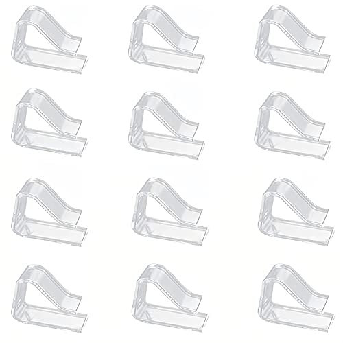 WUDQIJI Tischtuchklammern 12 Stück Tischdeckenklammer Tischdecke Clips Tischklammern Tischdeckenhalter Tischtuch Clips aus Kunststoff geeignet für eine Dicke von 2 bis 3,5 cm für Party (Klein)