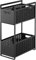 Yamazaki 5219 TOWER 2~Tiered Storage Basket Set, black, ABS Resin/Steel/Silicone, 16 x 32.5 x 46 cm