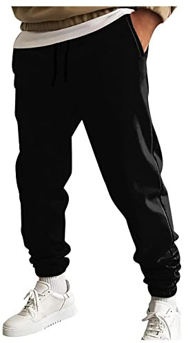 KONG JIMFAN Hosen Herren Sport Herren Jogginghose Jogger Herren Sweathose Jogginghosen Herren Performance Pants Herren Trackpants Leggins Herren Sport Yoga Hosen Herren(Schwarz,XXL)