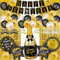 Silvester Deko, Silvester Dekoration 2025, 34PCS Neujahr Silvesterdeko, Happy New Year Banner, Silvester Luftballon, Party Krachmacher, Silvester Haarreifen, Silvester Accessoire für Silvester Party