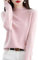 ADovz 100 % Kaschmir, langärmelig, Rundhalsausschnitt, weich, warm, Strickpullover, Kaschmirpullover für Damen, rose, L