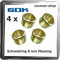 4 x Schneidring Messing für Gas Kupferrohr 8 mm Boot Marine Verschraubung