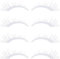 SUPERFINDINGS 4 Paar Weiße PET Wimpern Autoaufkleber Auto Augenbrauen Aufkleber 11x25.2cm/4.33 × 9.92 Auto Scheinwerfer Aufkleber Wasserfest Selbstklebend