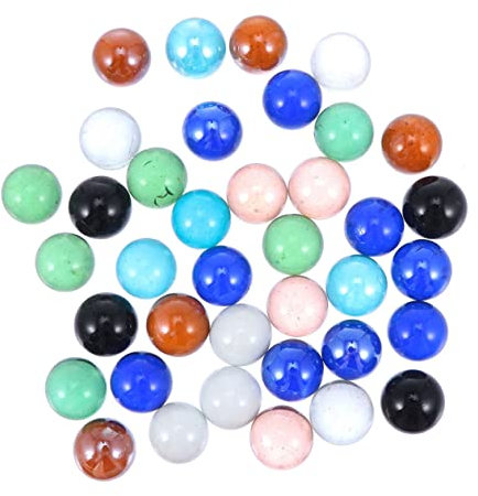 Cabilock Decoración China 30 Piezas Bola De Cristal De Vidrio Cuentas De Vidrio Decoración De Niños Juguete De Juego De Mesa para Niños Bola De Cristal Redonda Cuenta De Vidrio Planta