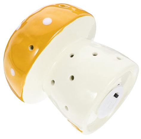 Amosfun Pilz-nachtlicht Schreibtischlampe Vintage-dekor Lampe Für Schlafzimmer Schlafzimmerlampe Pilzdekor Nachttischlampe Retro-schreibtischleuchte Pilzlampe Einfach Keramik Dekorationen
