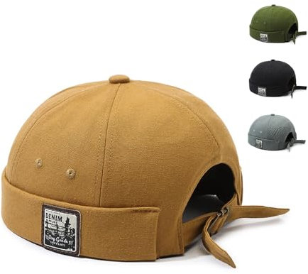 Moorle Docker MüTze, Sommer Dockercap Herren, Verstellbar (ca. 54-62cm) Docker Cap Herren, 100% Baumwolle Docker Mütze Damen