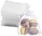 Leylve 100 Pièces Sachet Organza 7x9cm, Sac Cadeau, Pochette Bijoux, Sac de Mariage, Sac de Lavande, Faveur de Mariage, Fête de Festival, Cordon de Satin(Blanc)