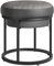 SONGMICS HOME LUIZ Collection - Ottoman Footstool, Round Ottoman, Vanity Chair Stool, Footrest, Reversible Top, Side Table, Holds up to 300 kg, Bedroom Living Room Hallway, Dove Grey LOM080G51