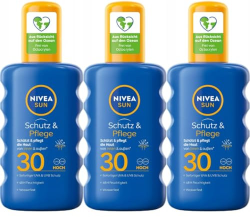 Mit Pufai Überraschungsgeschenk, Sonnenschutzmittel Sun Schutz & Pflege Sonnenspray bei Sonnenallergie Sonnencreme LSF 30+ 200 Mililiter x 3 STÜCK