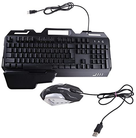 HOOLRZI Rainbow Gaming Keyboard Mouse Combo Set Ergonomico Retroilluminazione Filo Tastiera Mouse Set Per Laptop PC Computer Mouse