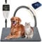 YFFU Pet Heating Pad 70x45cm Auto Shut Off, 30℃～60℃ Adjustable Temperature & 13-Level Timer Dog Heat Pad, Heated Cat Bed with Chew Resistant Steel Cord, Washable 2 Crystal Velvet Covers Warming Mat